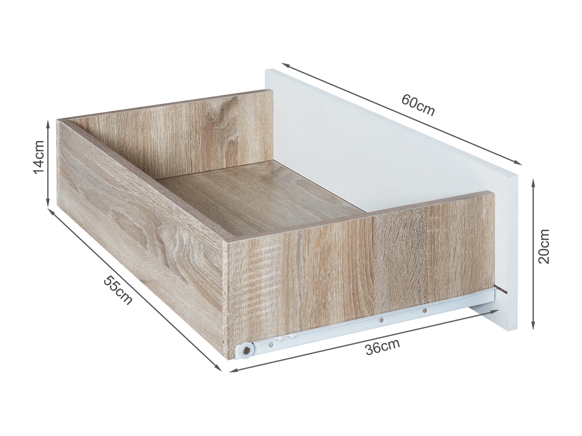 GARRETT Low Boy 8 Drawer Chest Dresser - Oak