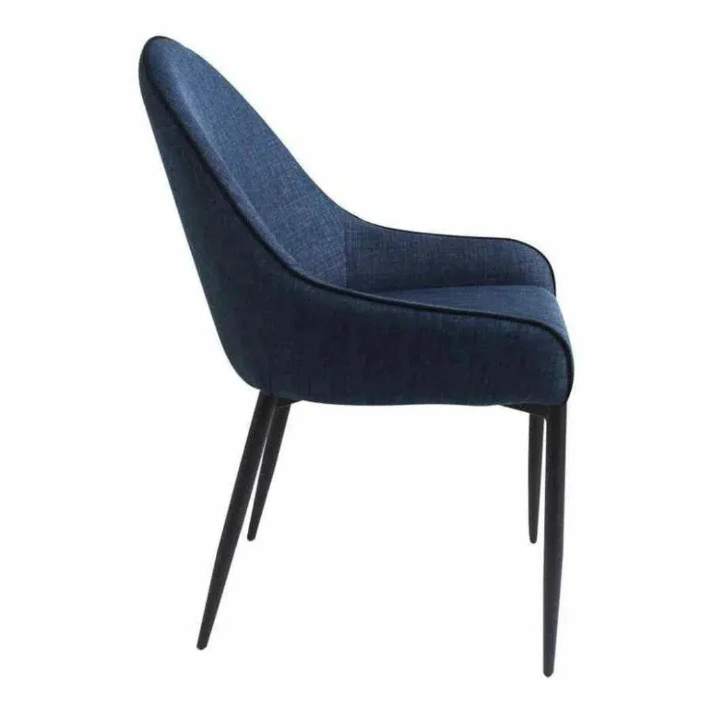 21.5 Inch Dining Chair Dark Blue Set Blue