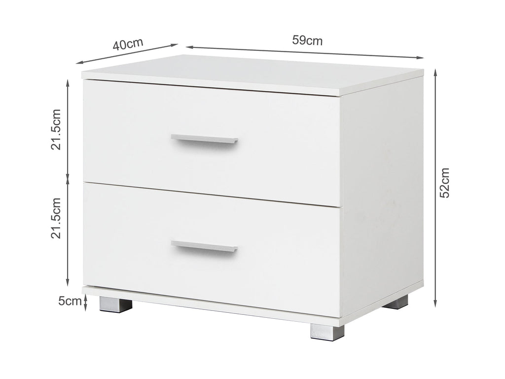 Bram Bedside Table - White