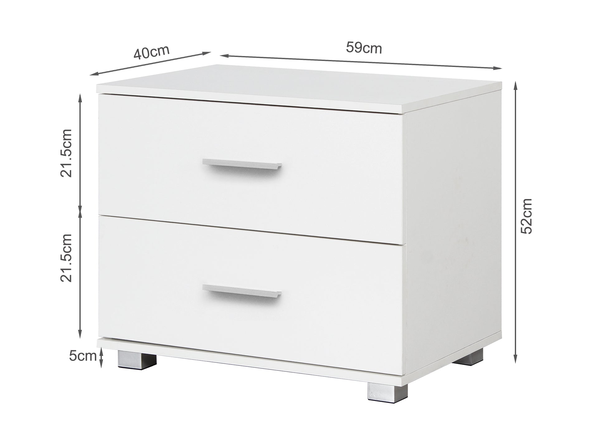 Bram Bedside Table - White