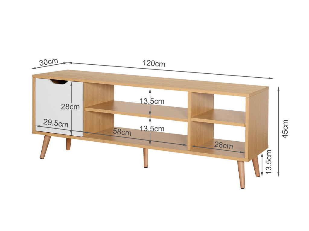 Como 1.2m Entertainment Unit - Oak