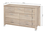 Sagano Low Boy 7 Drawers - Oak