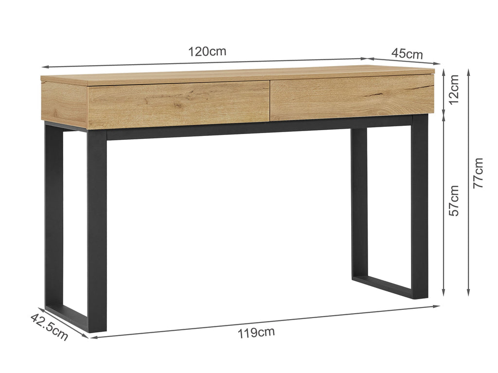 Frohna 120cm Computer Desk - Oak