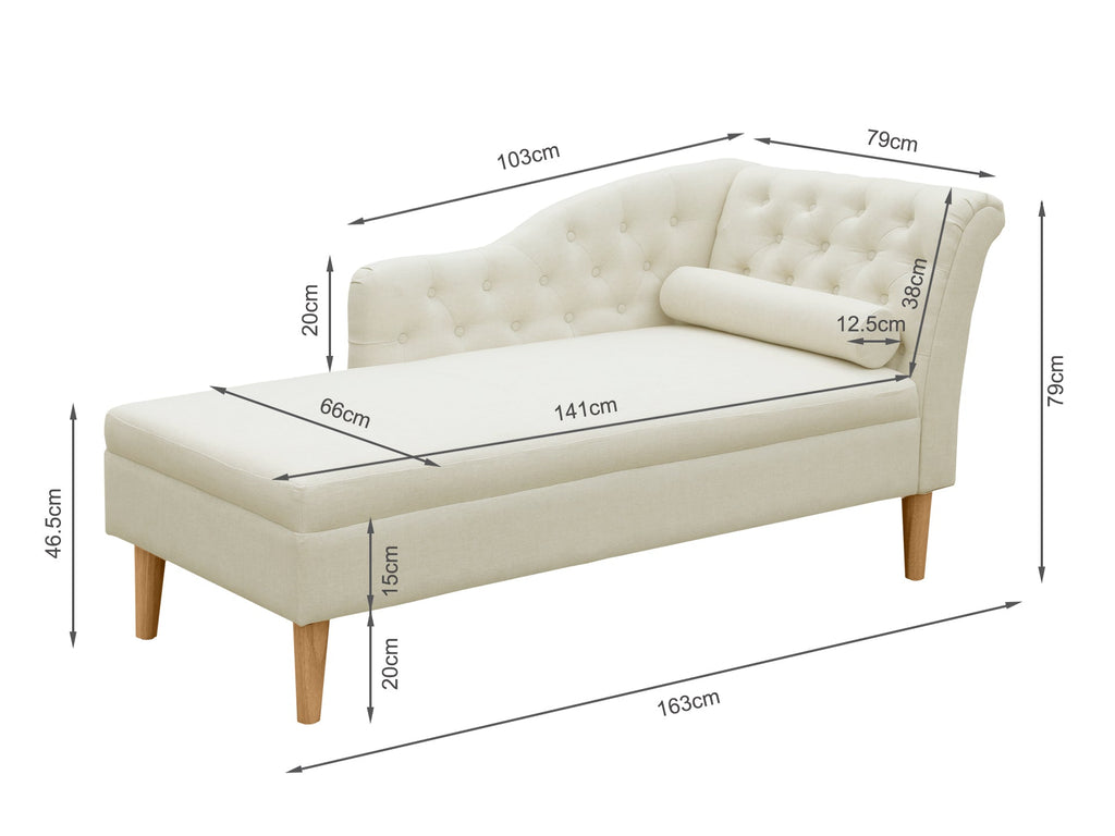 Florence Chaise Lounge Sofa - Beige