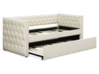Anzer Single Trundle Bed Frame - Beige