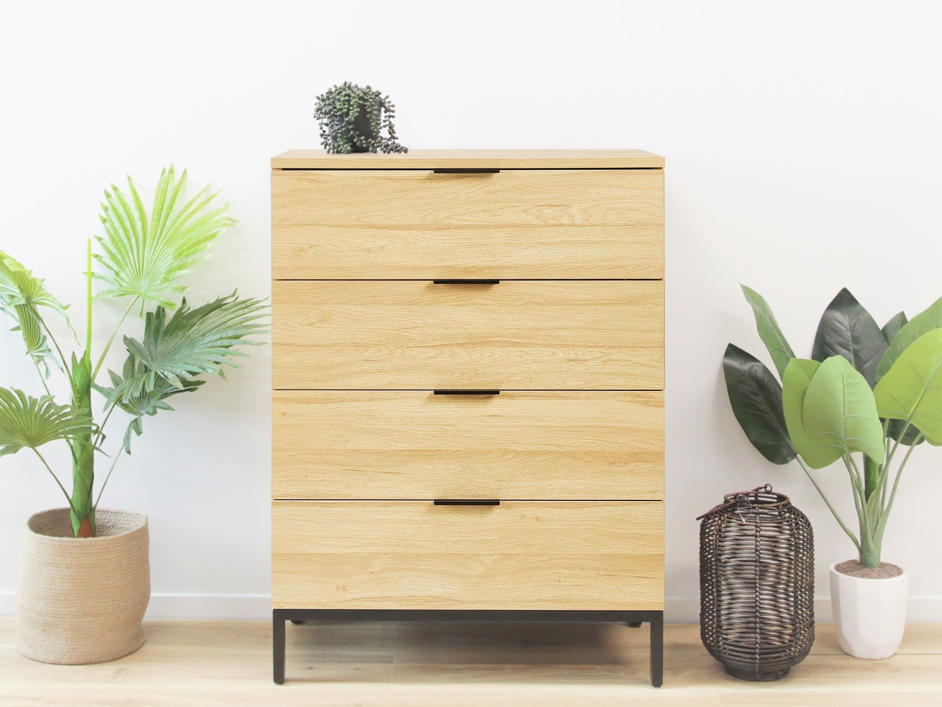 Ocala Tallboy 4 Drawer Chest Dresser - Oak