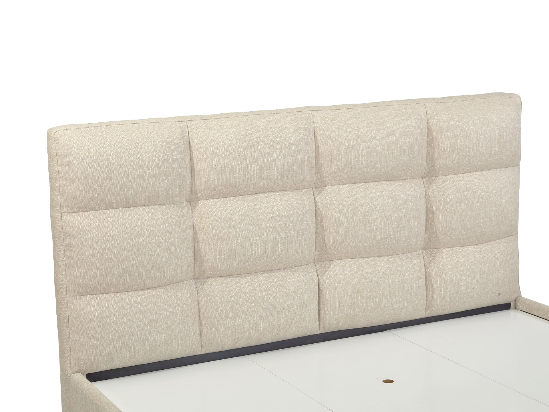 MUSALA King Bed Frame with Storage - BEIGE