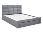 MUSALA King Bed Frame with Storage - DARK GREY
