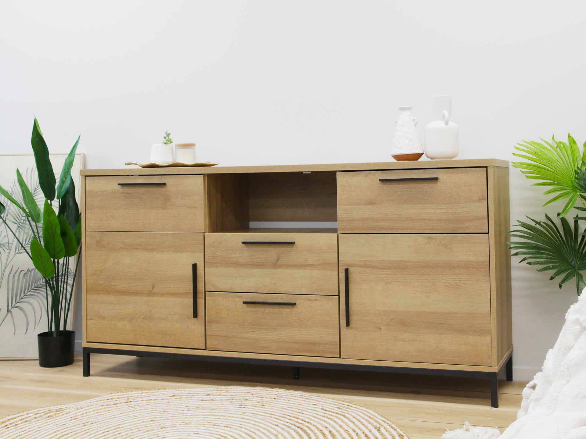 Kaden Sideboard Buffet Table - Oak
