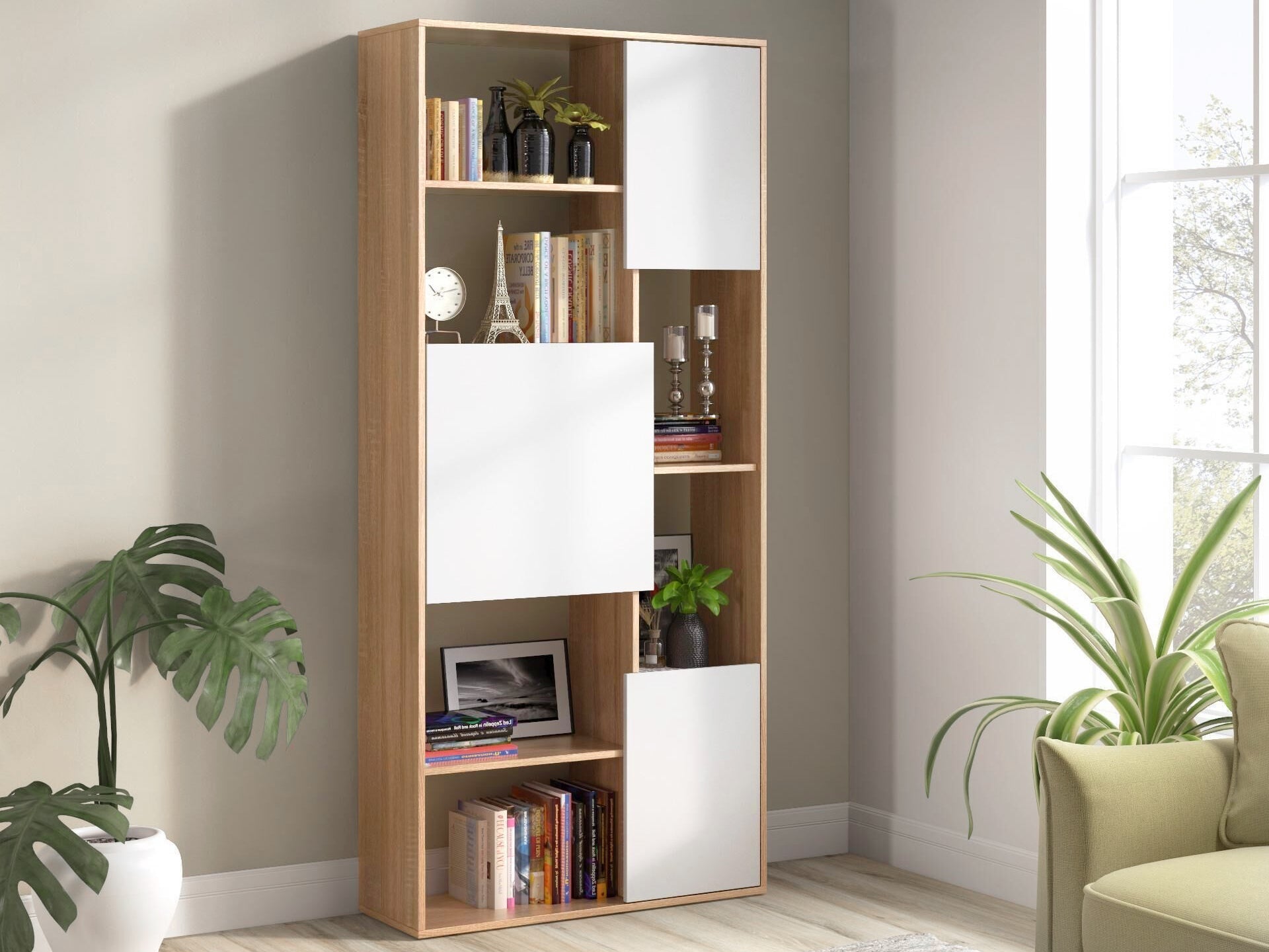 Flynn Wooden Bookshelf - Oak