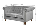 Vagas 2 Seater Sofa - Grey