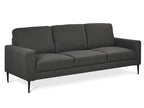 Toronto 3 Piece Sofa Set with 2 Occasional Fabric Chair - Dark Grey