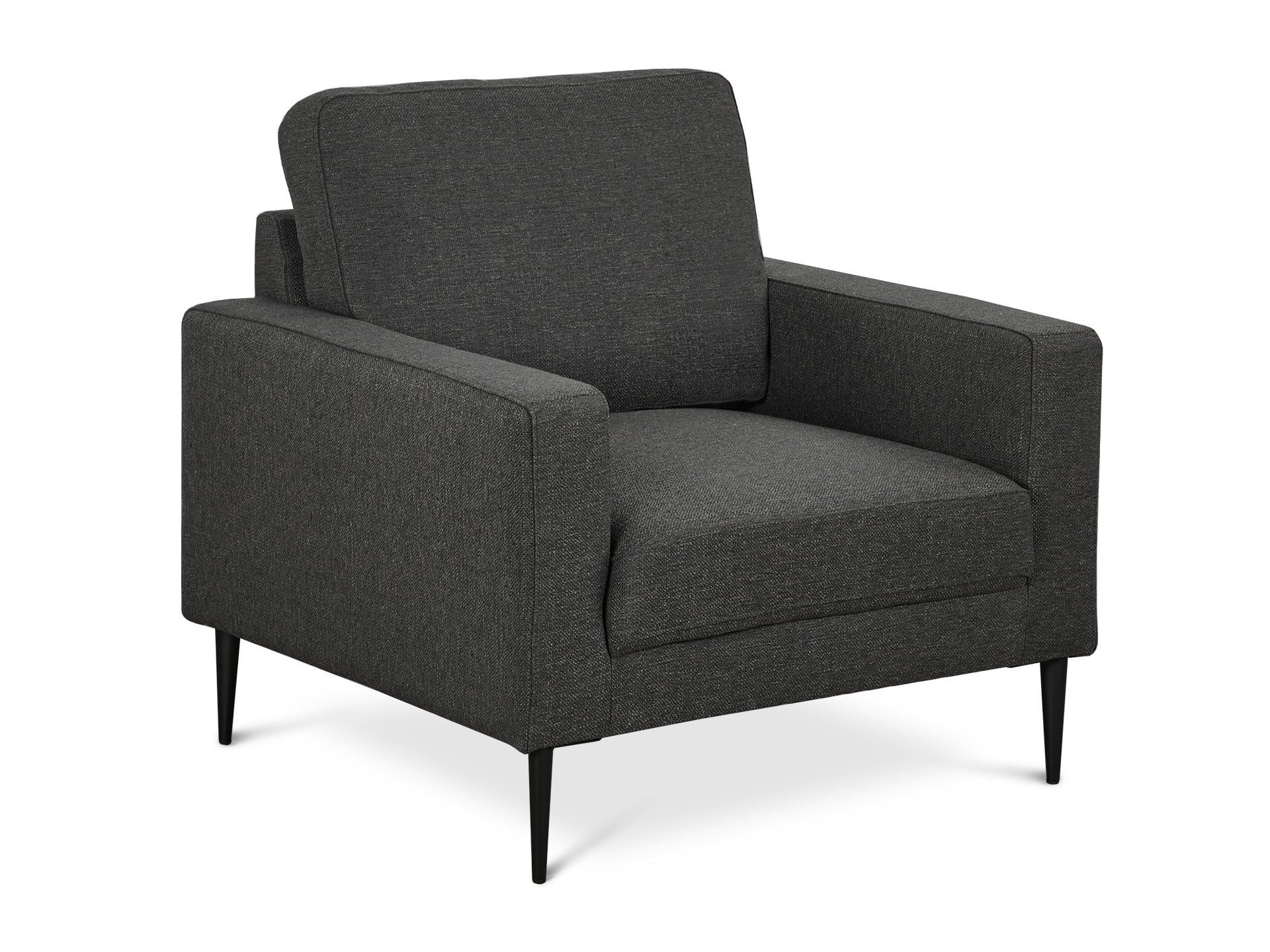 Toronto 3 Piece Sofa Set with 2 Occasional Fabric Chair - Dark Grey