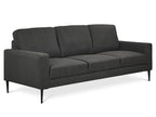 Toronto 3 Seater Fabric Sofa - Dark Grey