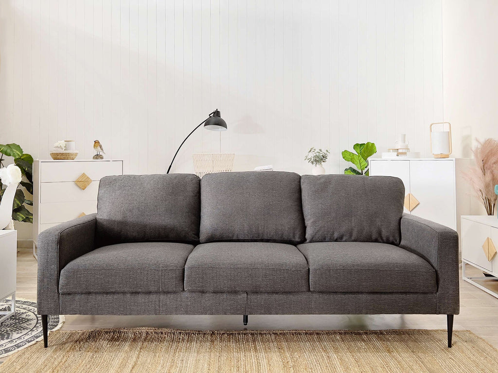 Toronto 3 Seater Fabric Sofa - Dark Grey