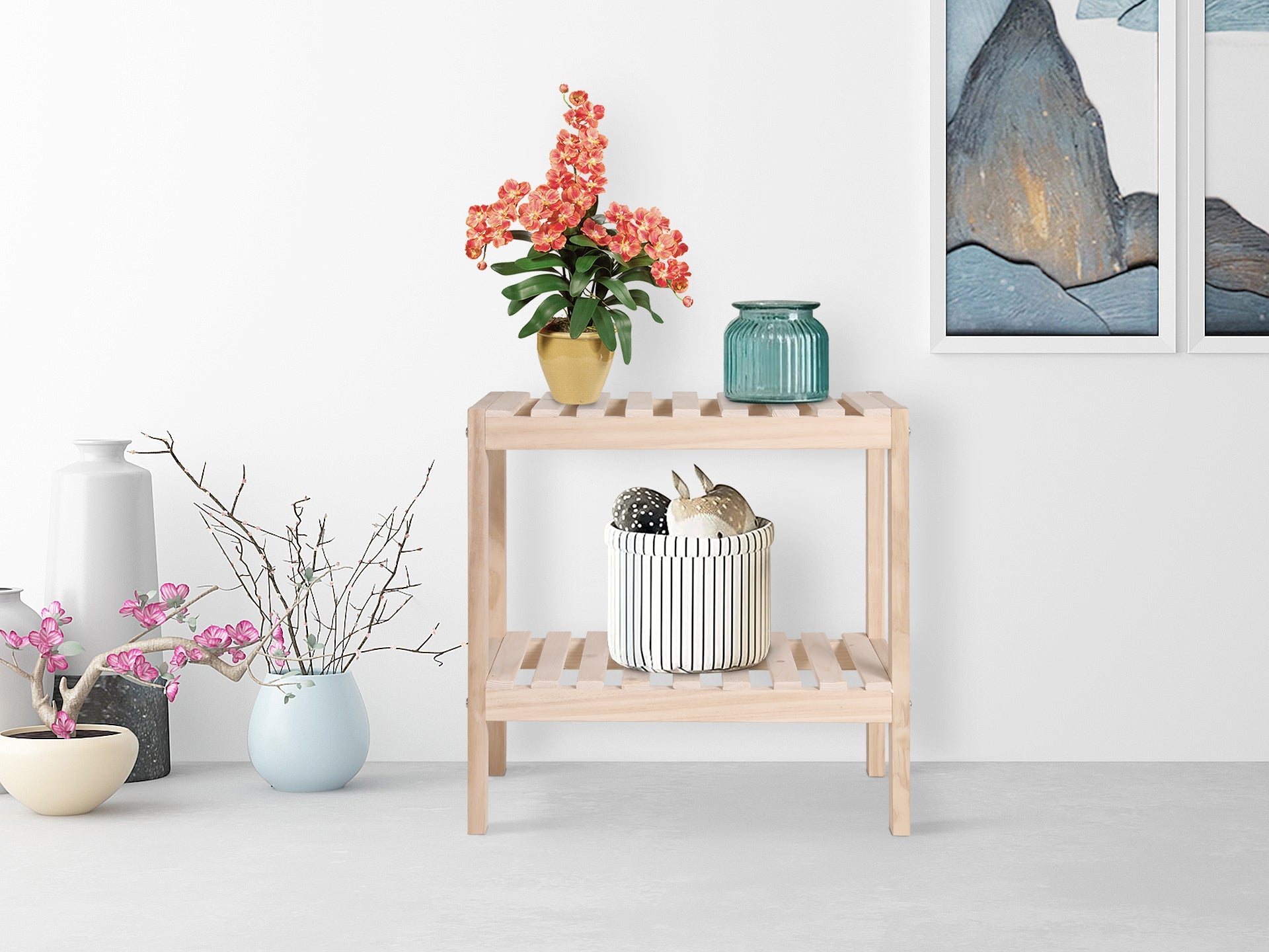 FARIS Wooden Storage Shelf - Oak