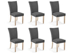 Grace 6 Piece Upholstered Dining Chair - Dark Grey