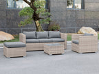 Cebu 4 Piece Rattan Outdoor Sofa Set - Beige
