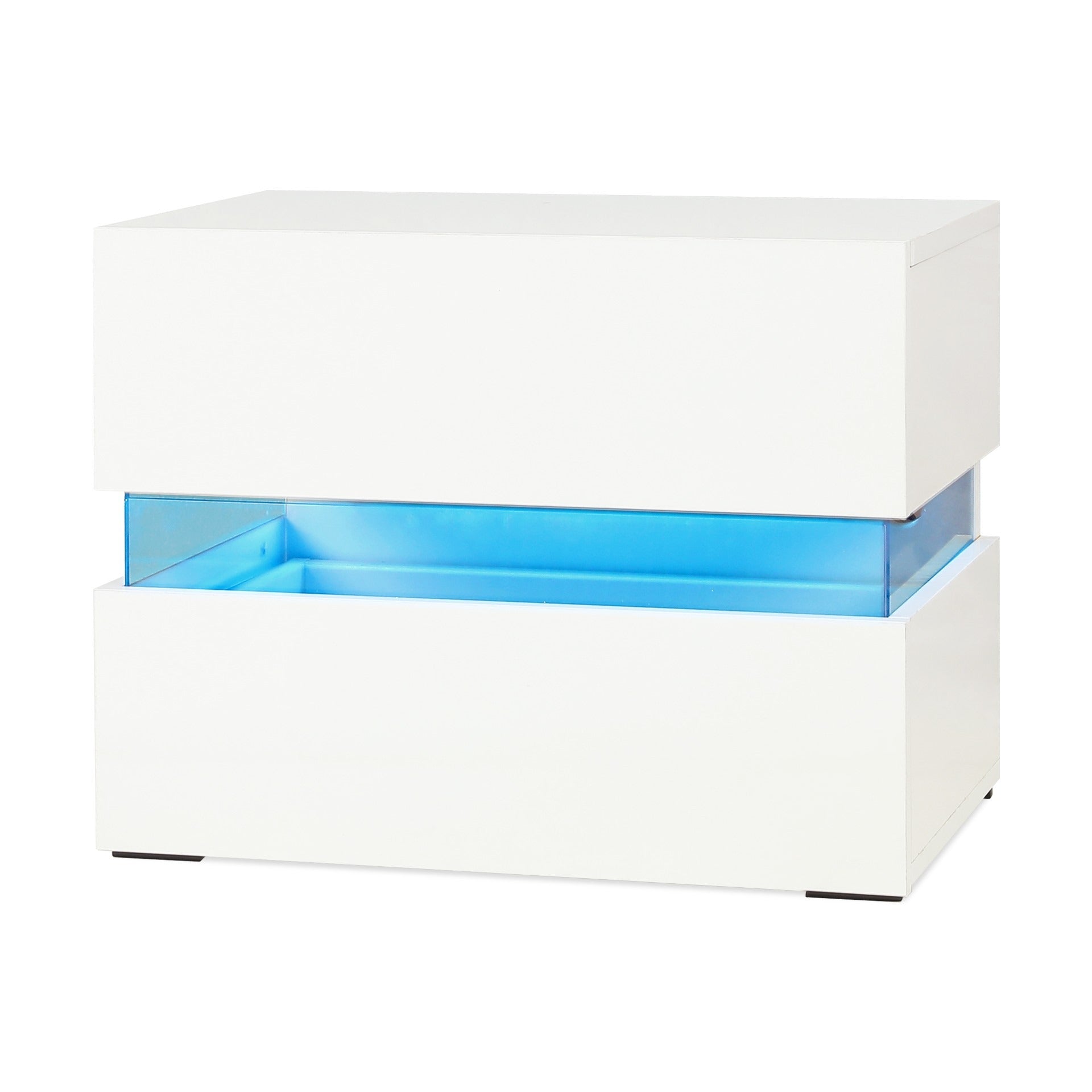 Zion LED Bedside Table - White