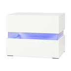 Zion LED Bedside Table - White