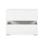 Zion LED Bedside Table - White
