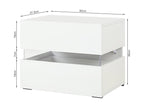 Zion LED Bedside Table - White