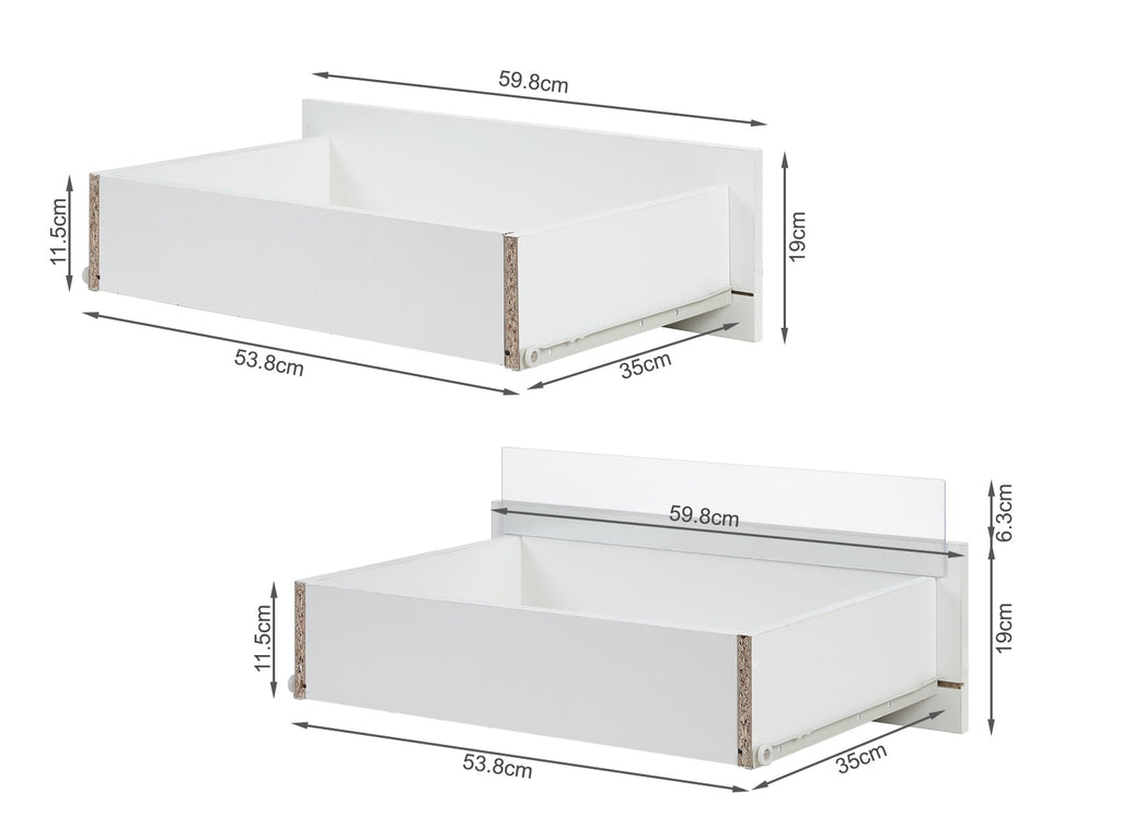 Zion LED Bedside Table - White