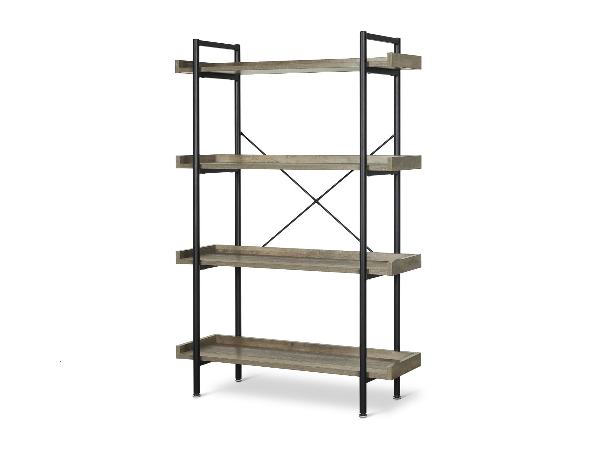Rudolf 4 Tier Bookshelf - Oak