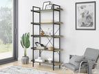 RUDOLF 5 Tier Bookshelf - Oak