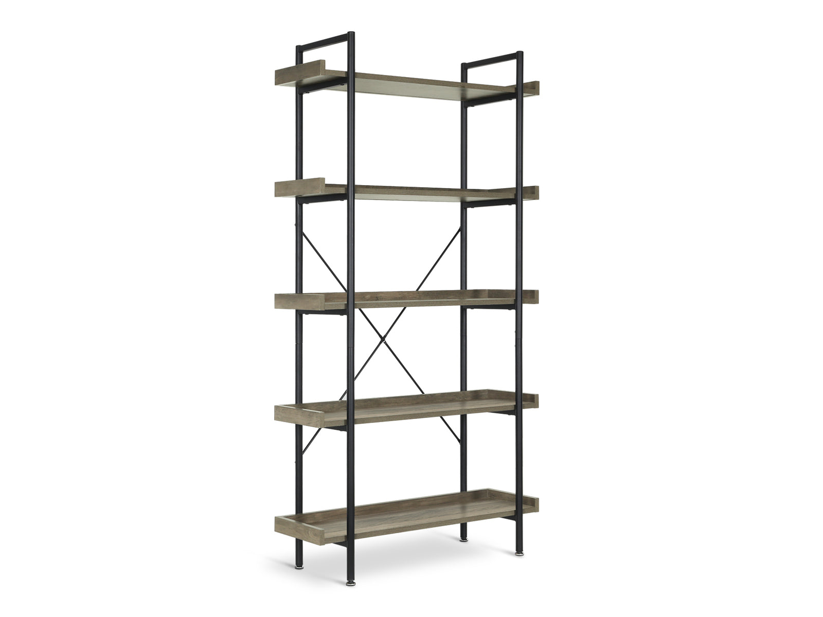 RUDOLF 5 Tier Bookshelf - Oak