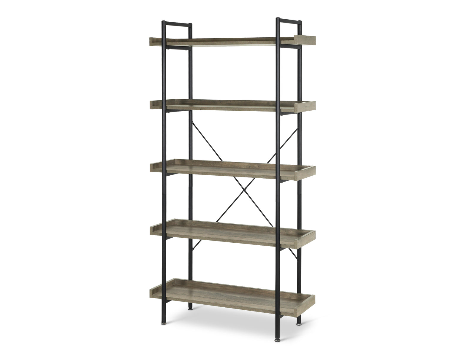 RUDOLF 5 Tier Bookshelf - Oak