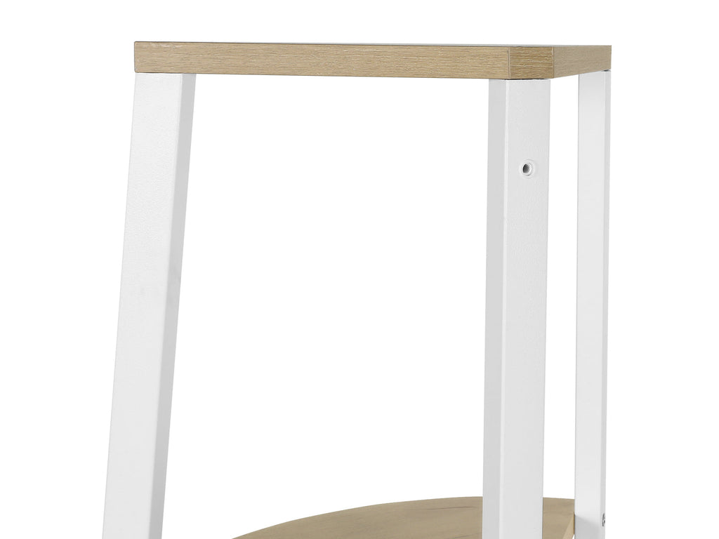 Tai 4 Tier Wooden Corner Bookshelf - Oak + White