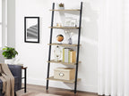 Tuz 5 Tier Wooden Ladder Bookshelf - Oak