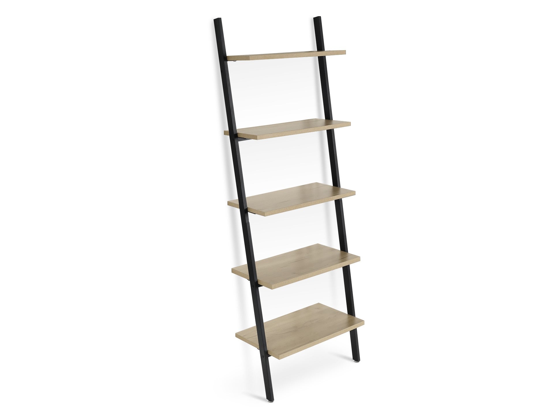 Tuz 5 Tier Wooden Ladder Bookshelf - Oak