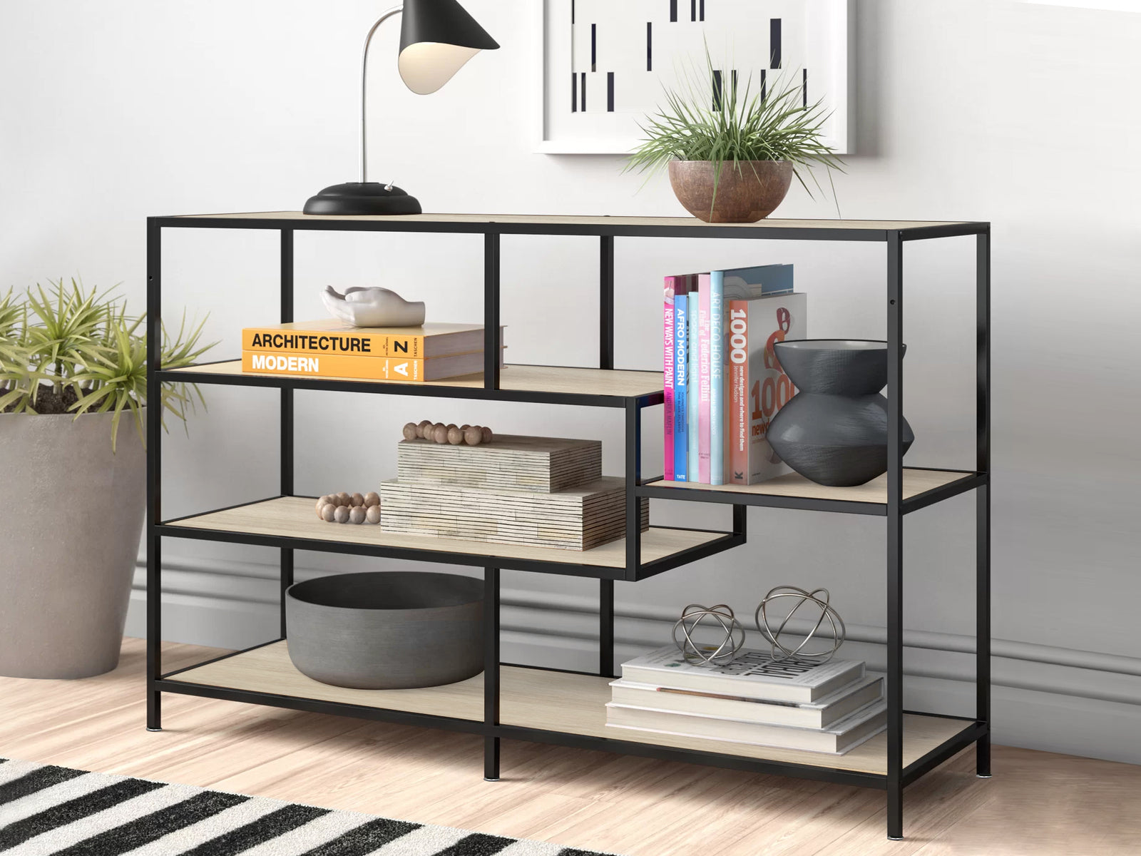 Towada Wooden Plant Stand Shelf - Oak