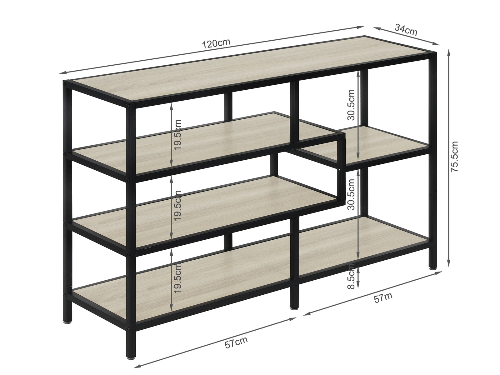 Towada Wooden Plant Stand Shelf - Oak