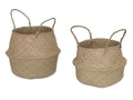 Seagrass Woven Basket Belly Basket - Set of 2 - M/L