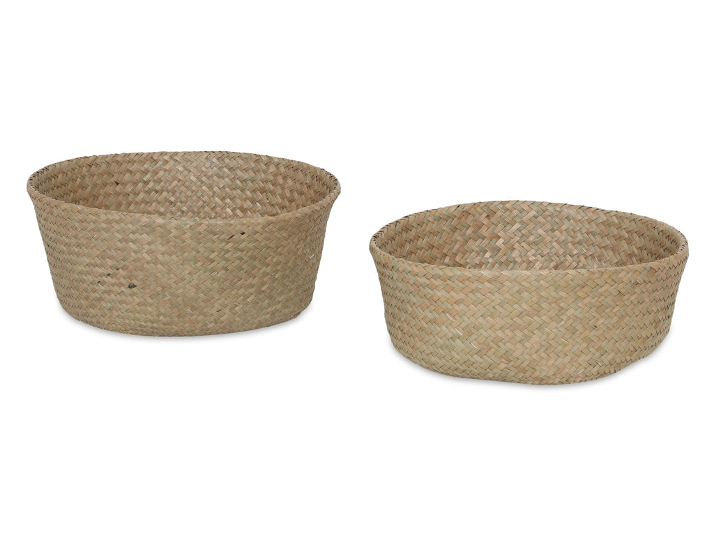 Seagrass Woven Basket Belly Basket - Set of 2 - M/L