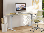 BENNIE 160CM Dual Motor Electric Standing Desk - Beige