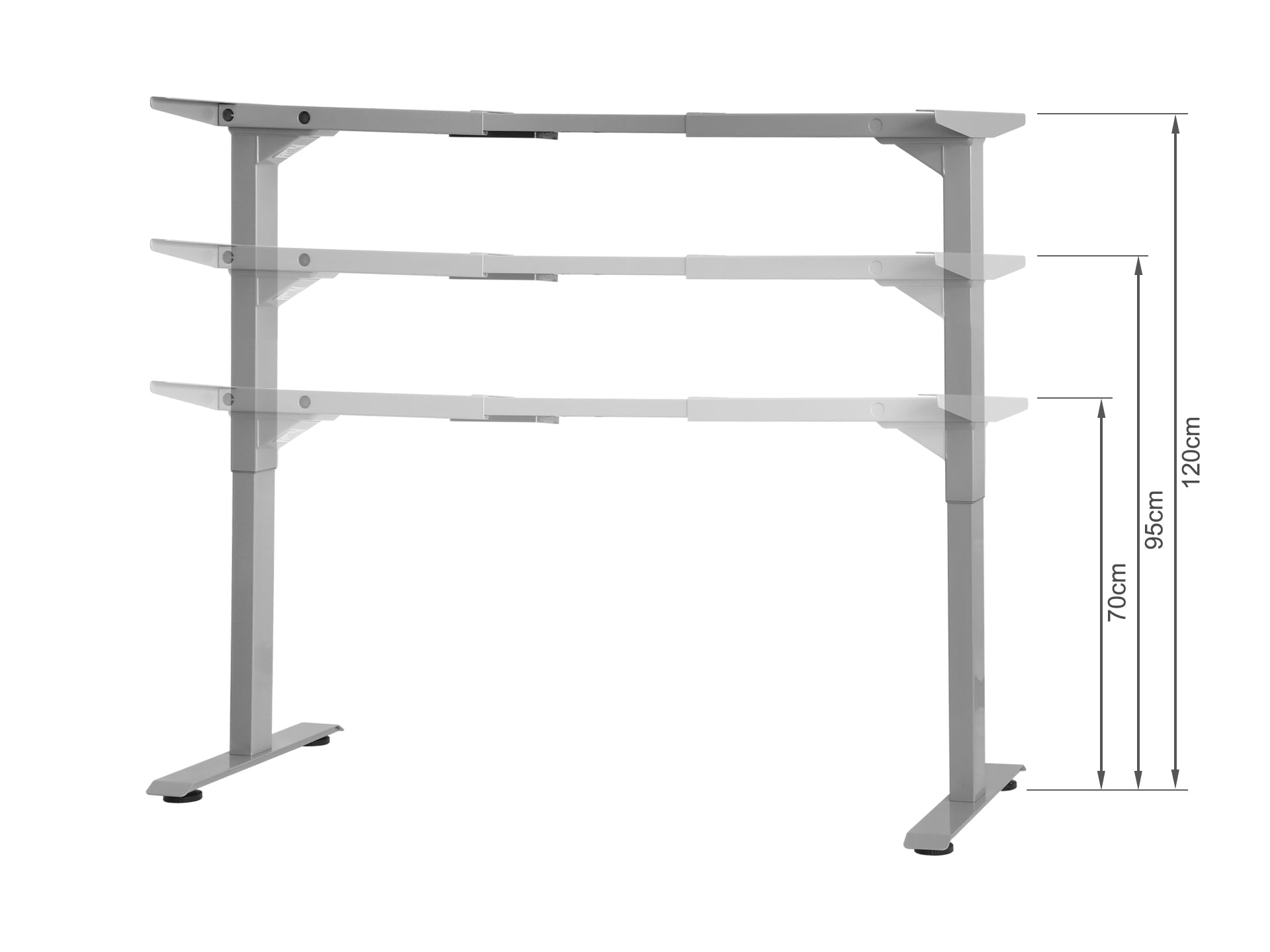 BENNIE 160CM Dual Motor Electric Standing Desk - Beige