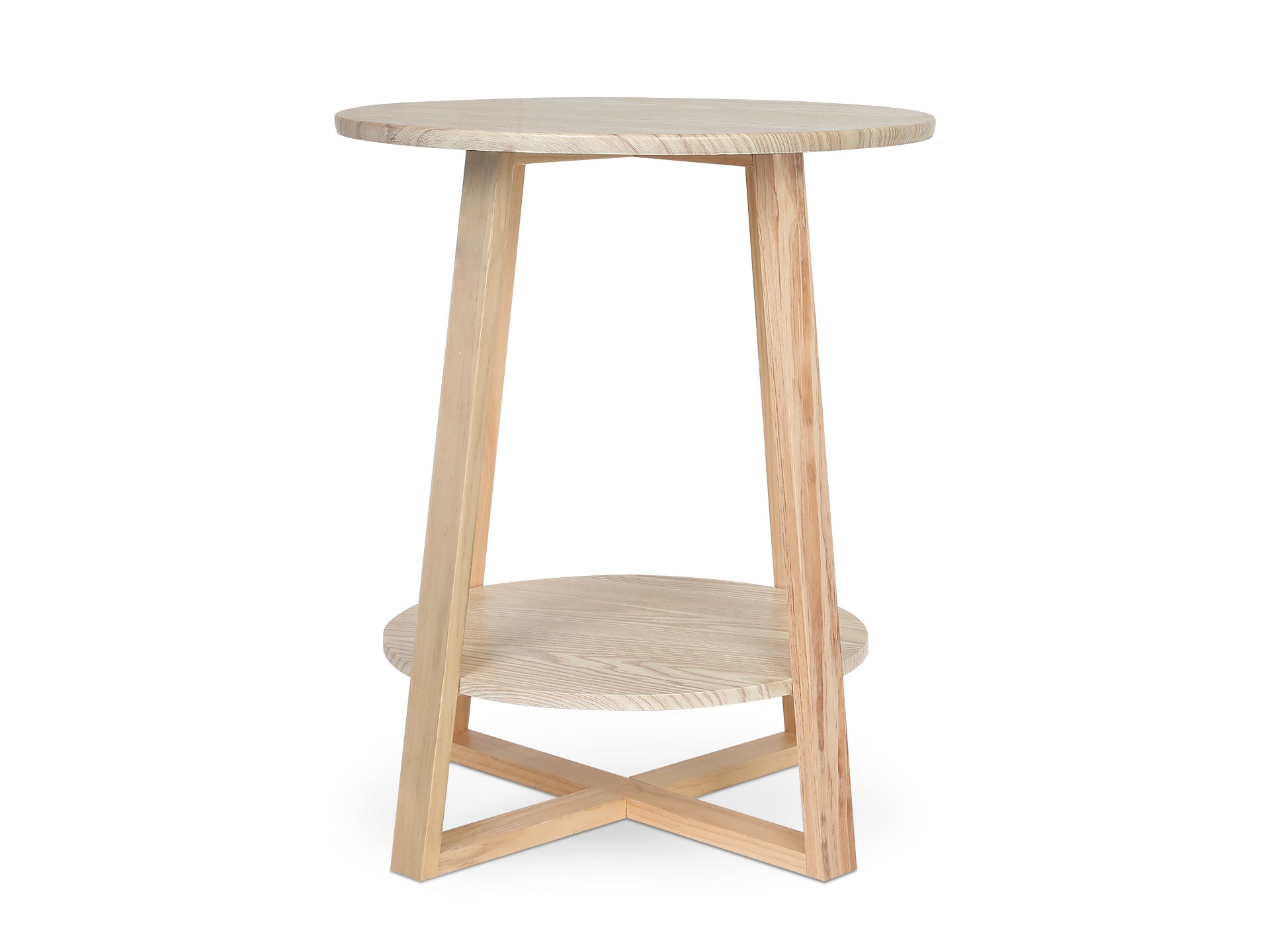 Andile Round Coffee Table Side Table - Oak