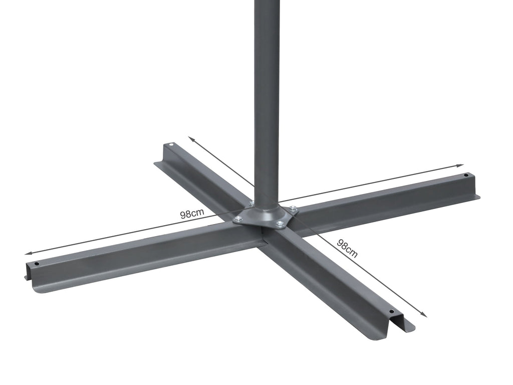 Toughout Puriri Outdoor Cantilever Umbrella 3m - Navy