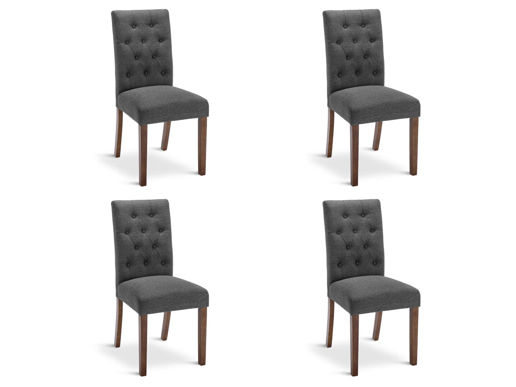 Lucia 4 Piece Upholstered Dining Chair - Dark Grey