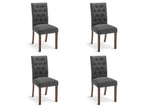 Lucia 4 Piece Upholstered Dining Chair - Dark Grey