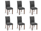 Lucia 6 Piece Upholstered Dining Chair - Dark Grey