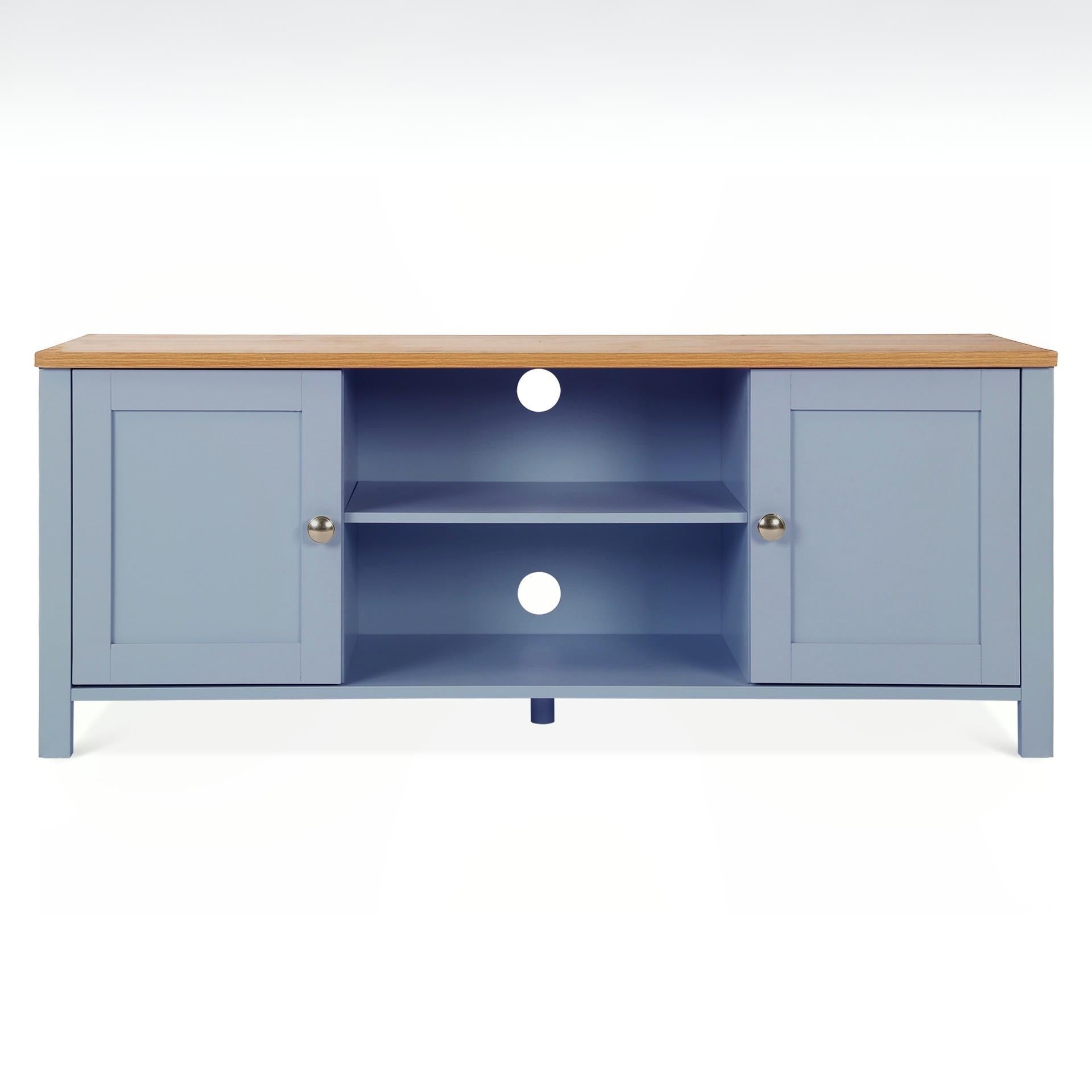 Atlas Wooden 1.2m Entertainment Unit - Blue Grey