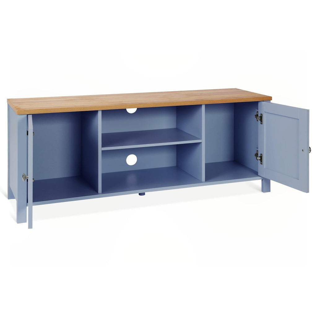 Atlas Wooden 1.2m Entertainment Unit - Blue Grey