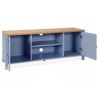 Atlas Wooden 1.2m Entertainment Unit - Blue Grey