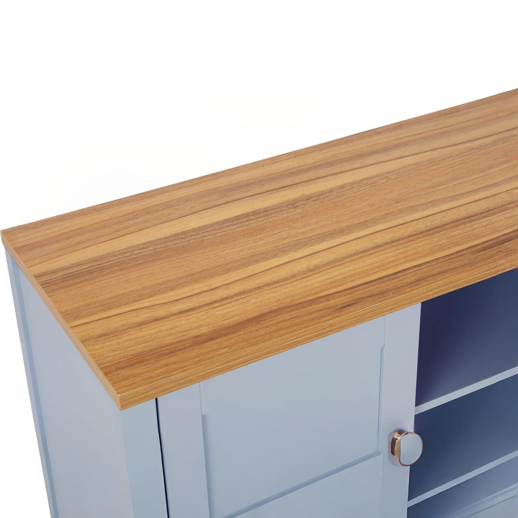 Atlas Wooden 1.2m Entertainment Unit - Blue Grey