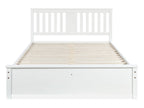 Castor Double Wooden Bed Frame - White